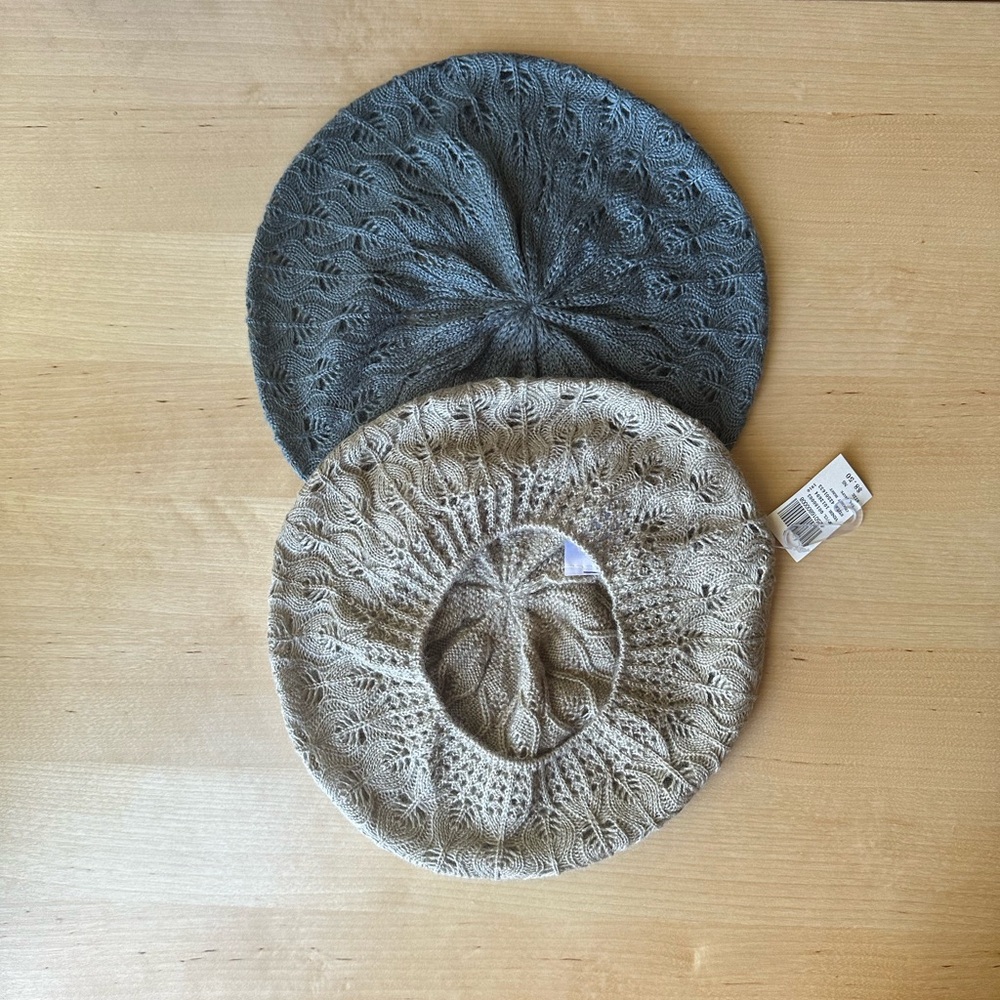 Bundle of 2x Knit Slouchy Beanie Hats